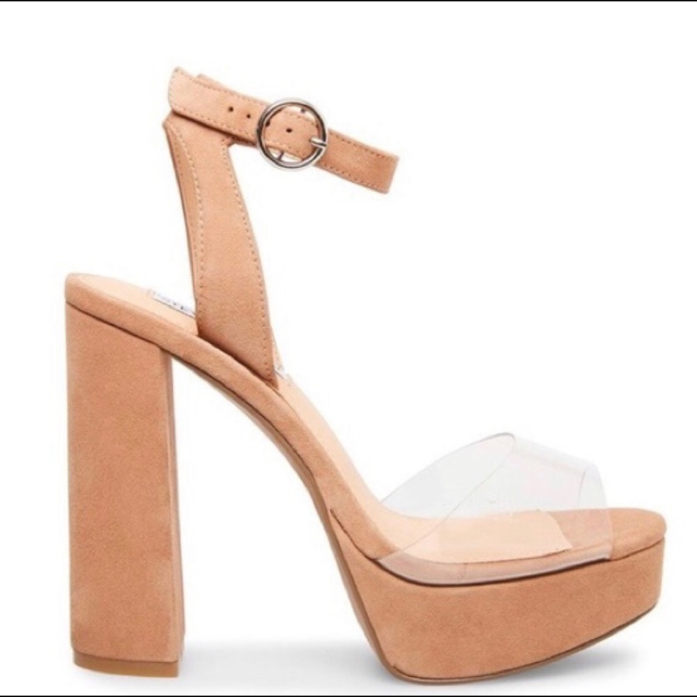 Steve Madden Madeline Nude Platform Chunky Heel 👡